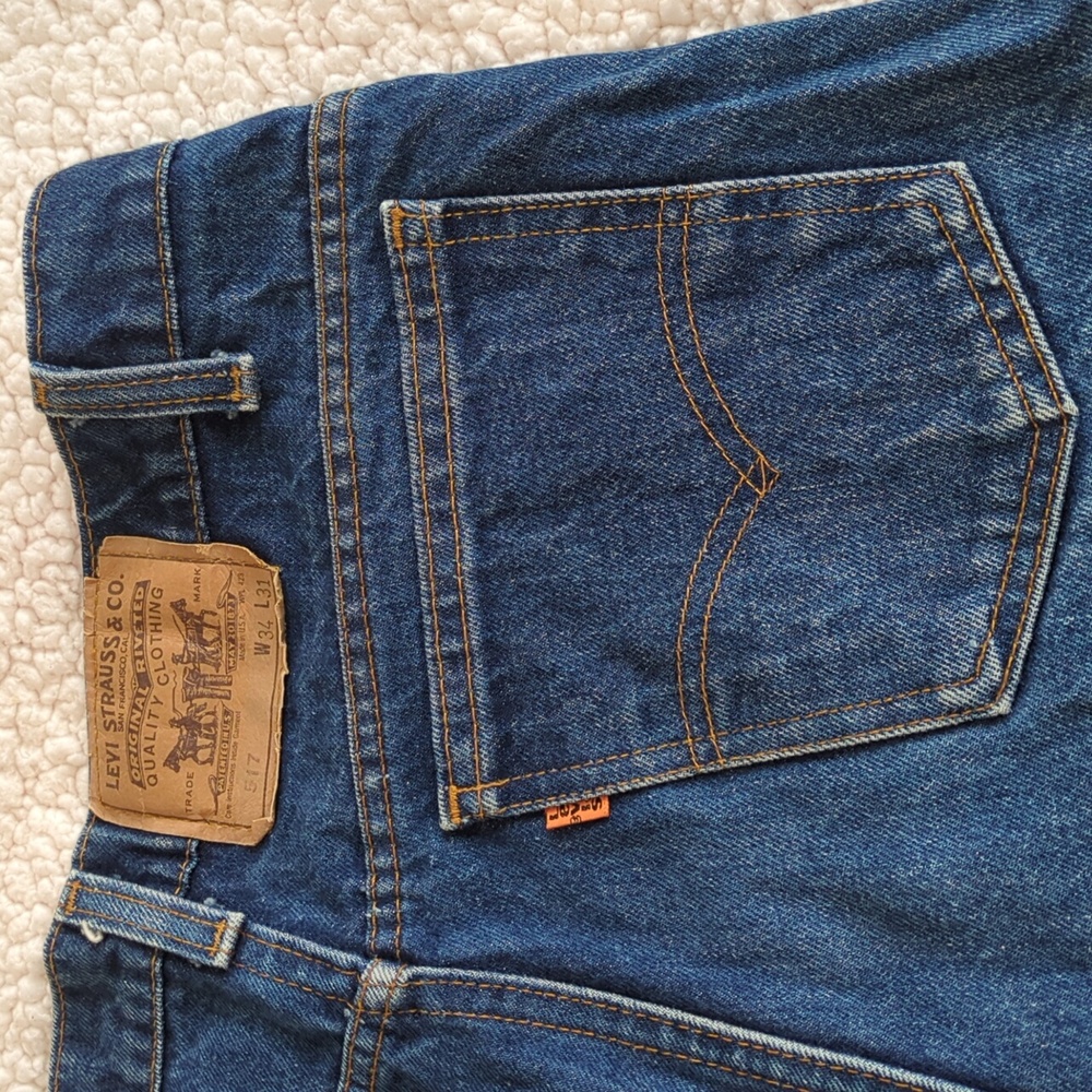 Vintage 80’s Levi's Men’s Bootcut Jeans 517-0217 Orange Tab Made in USA